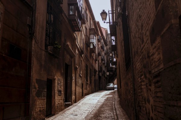 Narrow medieval street in Toledo